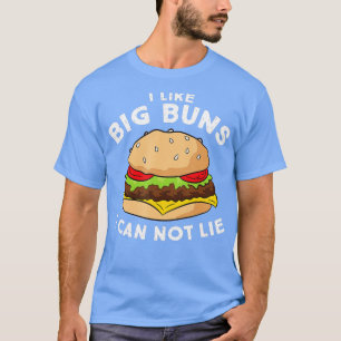 Camiseta Hamburguesa divertida me gustan los grandes bollos