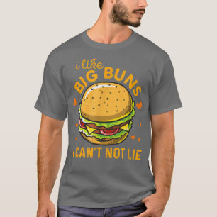 Camiseta Hamburguesa divertida me gustan los grandes bollos