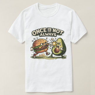 Camiseta Hamburguesa divertida vs Aguacate