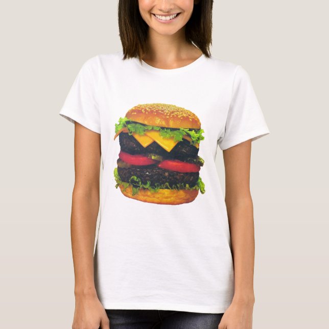 Camiseta Hamburguesa doble de lujo con queso (Anverso)