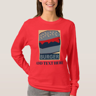 Camiseta Hamburguesa En Arte Azul
