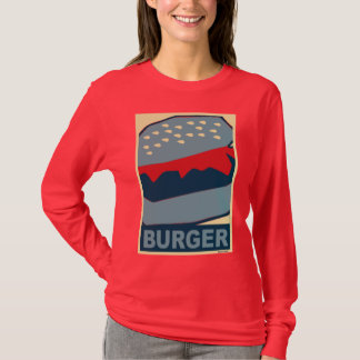 Camiseta Hamburguesa En Arte Azul