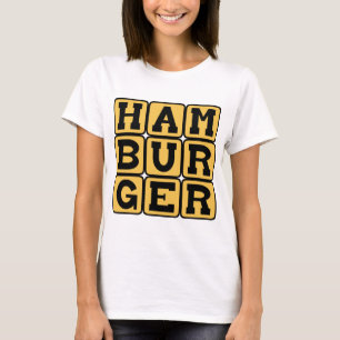 Camiseta Hamburguesa, filete de carne picada de ternera