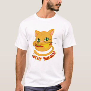 Camiseta Hamburguesa Gato Afortunado