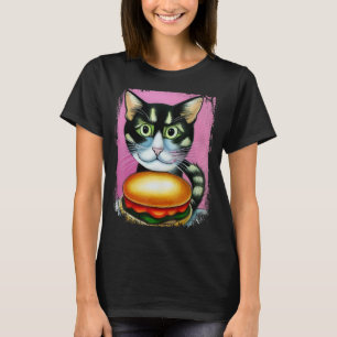 Camiseta Hamburguesa Gato Burger Burger Purr Meow Cat Art