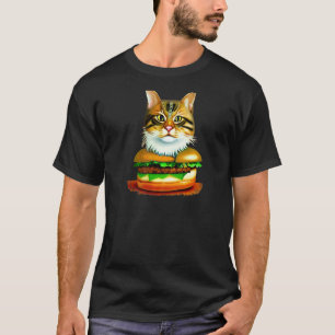 Camiseta Hamburguesa Gato Gatohamburguesa Hamburguesa Ronro