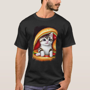 Camiseta Hamburguesa Gato Hamburguesa Burger Purr Meow Cat