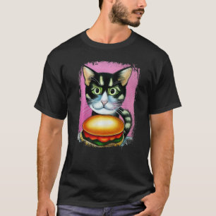 Camiseta Hamburguesa Gato Hamburguesa Burger Purr Meow Cat 
