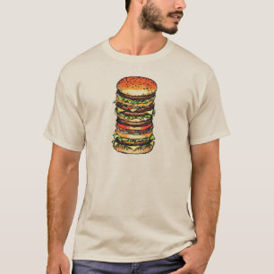 Camiseta Hamburguesa grande, colorida