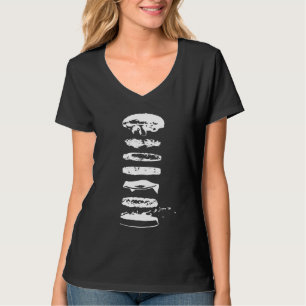 Camiseta Hamburguesa Levitating de la cocina modernista