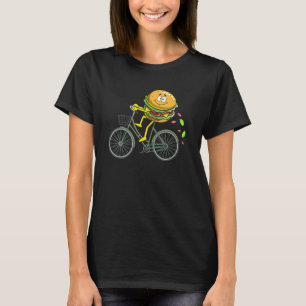 Camiseta Hamburguesa Montando Una Bicicleta Ciclismo Cheese