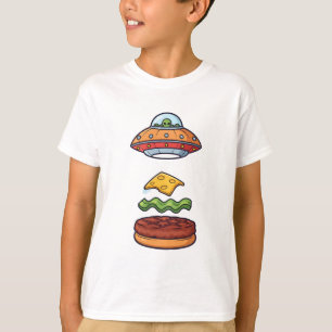Camiseta Hamburguesa OVNI Alien Espacio Niños