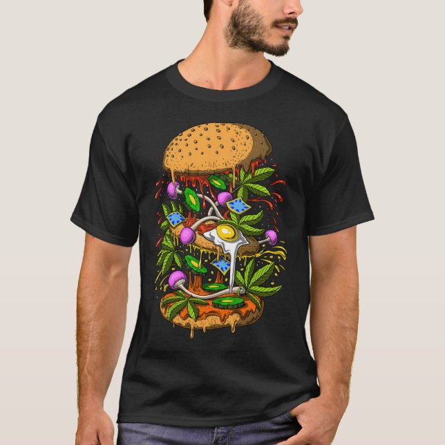 Camiseta Hamburguesa psicodélica (Anverso)