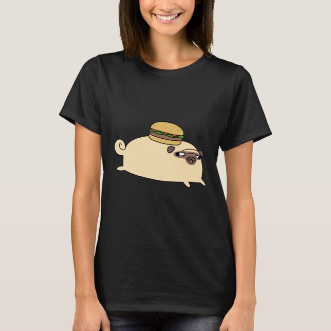 Camiseta Hamburguesa Pug 181 (Anverso)