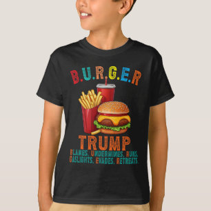 Camiseta Hamburguesa Trump culpa socava corre gaslight evad