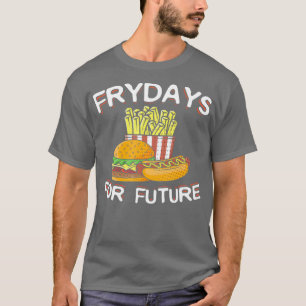 Camiseta Hamburguesa viernes Perro caliente y Fries para co