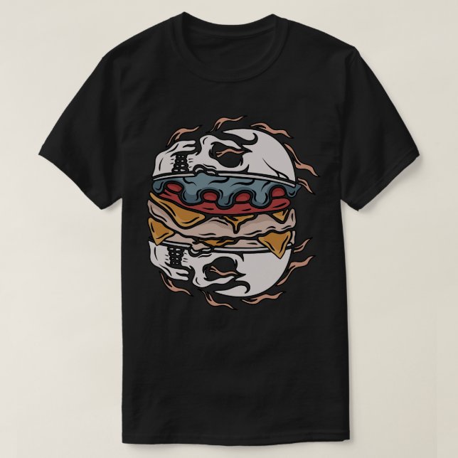 Camiseta Hamburguesa y 1 (Diseño del anverso)