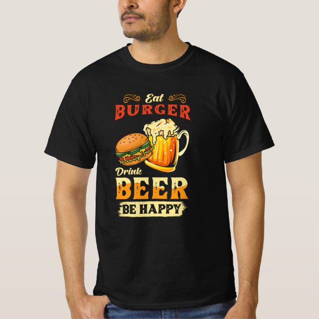 Camiseta Hamburguesa Y Cerveza (Anverso)