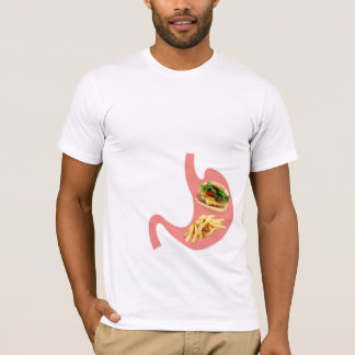 Camiseta Hamburguesa y fritadas en mi estómago