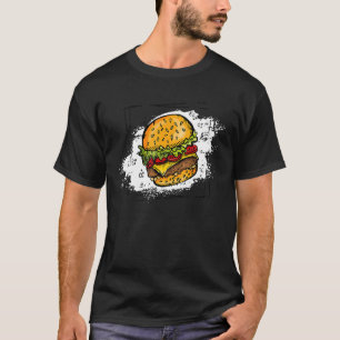 Camiseta hamburguesas hamburguesas hamburguesas aperitivos 