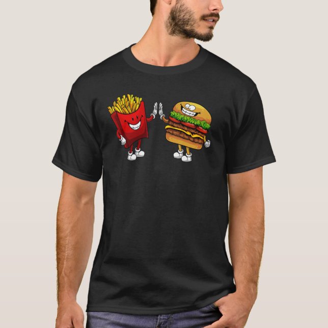 Camiseta Hamburguesas Hombres Hamburguesas Hamburguesas Fri (Anverso)