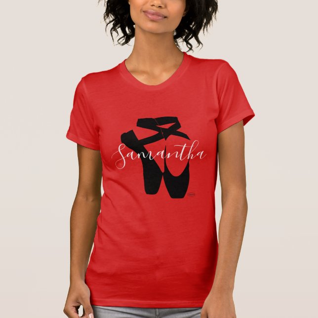 Camiseta HAMbyWG Black Ballet Slippers con tu nombre (Anverso)