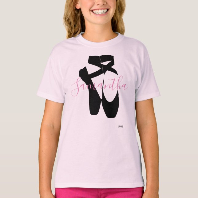 Camiseta HAMbyWG Black Ballet Slippers con tu nombre (Anverso)