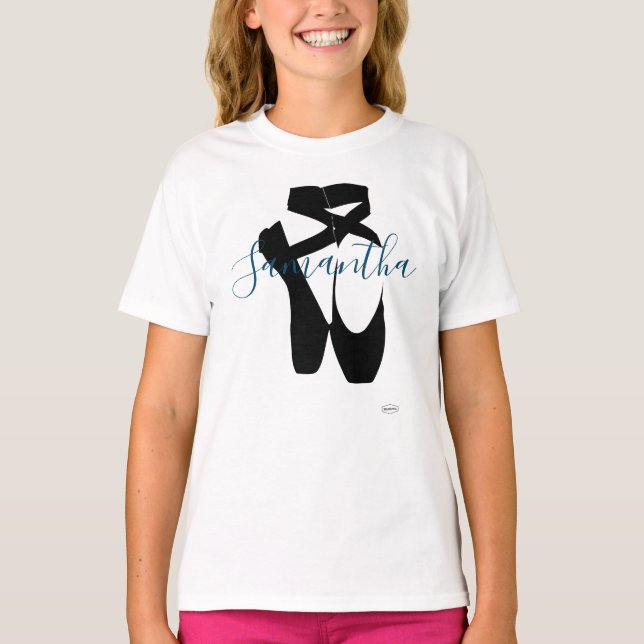 Camiseta HAMbyWG Black Ballet Slippers con tu nombre (Anverso)