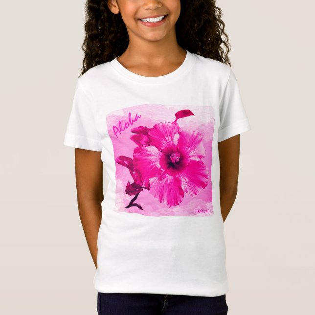 Camiseta HAMbyWG - Chica de Hawain Híbiscus (Anverso)