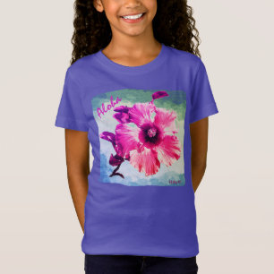 Camiseta HAMbyWG - Chica Purple Hawaiin Hibiscus