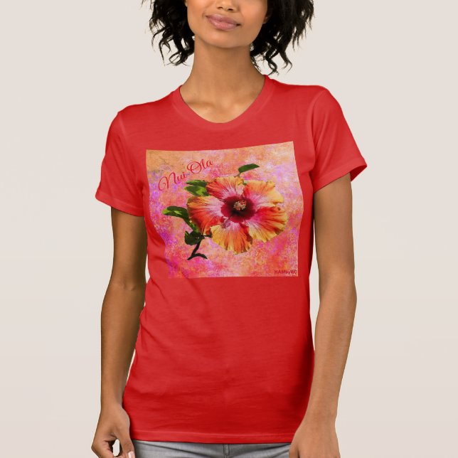 Camiseta HAMbyWG - Flor de Hawain Hibiscus Aloha (Anverso)