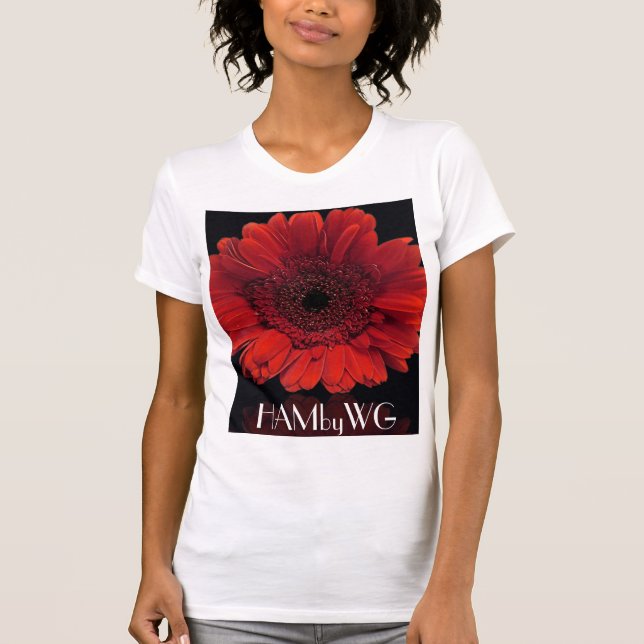 Camiseta HAMbyWG - Red Gerber Daisy (Anverso)