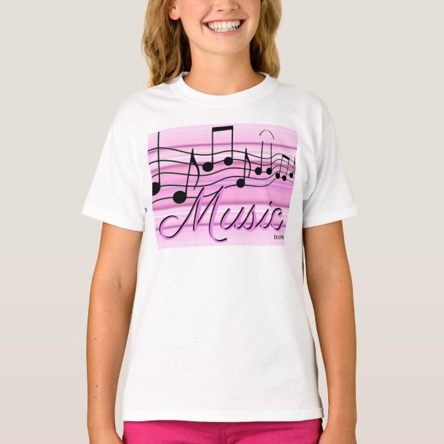 Camiseta HAMbyWG - T Shirt - Rosa - Música (Anverso)