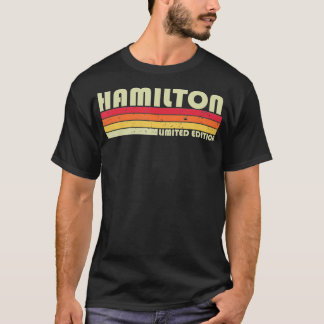 Camiseta HAMILTON Apellido Funny Retro Vintage años 80 Cump