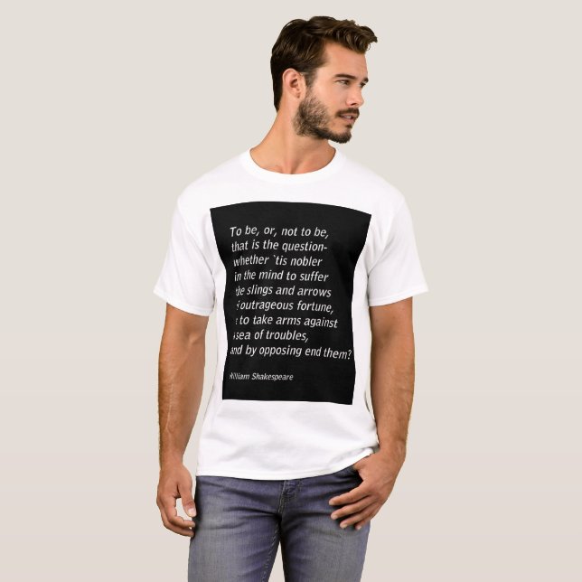 Camiseta "Hamlet" de William Shakespeare (Anverso completo)