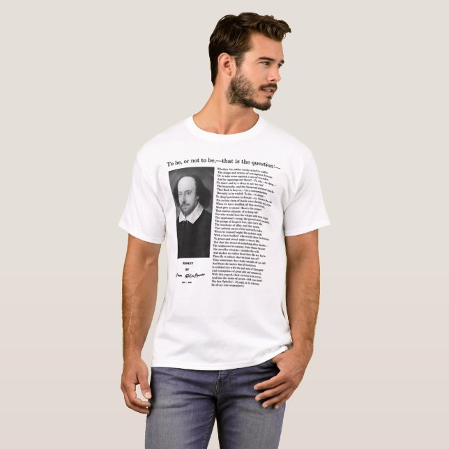 Camiseta Hamlet: William Shakespeare (Anverso completo)