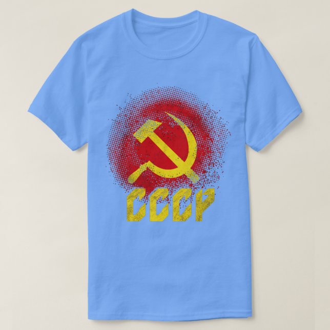 Camiseta Hammer Sickle Unión Soviética CCCP Comunismo (Diseño del anverso)