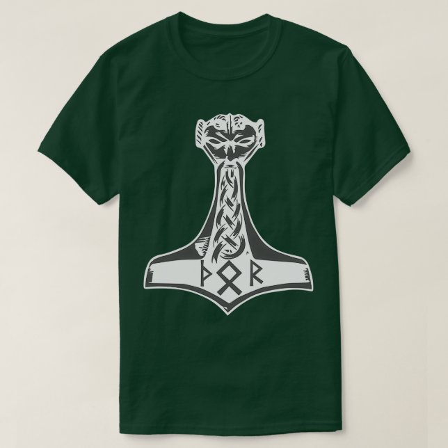 Camiseta Hammer Thunder God dirige la carrera de Donar de D (Diseño del anverso)