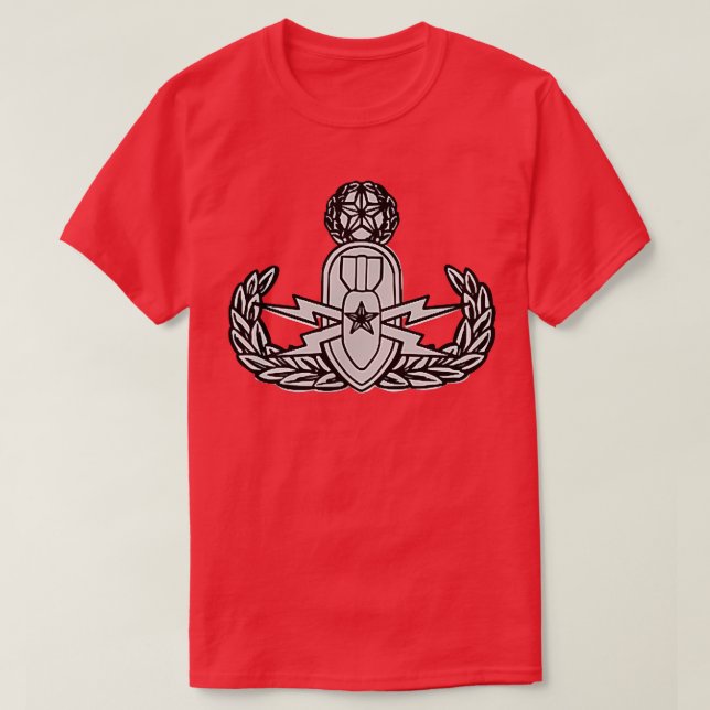 Camiseta Hammerhead hombre Navy EOD Frogman, Rojo, Pequeño  (Diseño del anverso)