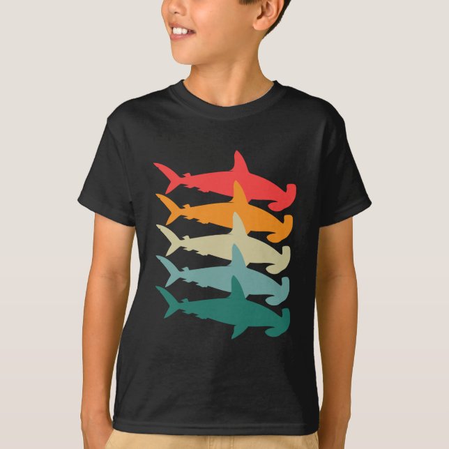 Camiseta Hammerhead Shark Retro (Anverso)