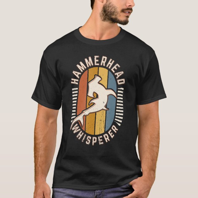 Camiseta Hammerhead Shark Whisperer Vintage Classic Retro A (Anverso)