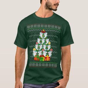 Camiseta Hammerhead Shark Xmas Lighting Tree Shark Ugly Chr