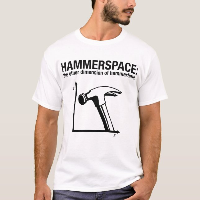 Camiseta hammerspace: la otra dimensión de hammertime. (Anverso)