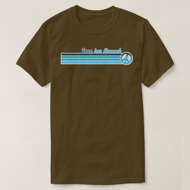 Camiseta Hammock Blue Retro Stripes (Diseño del anverso)