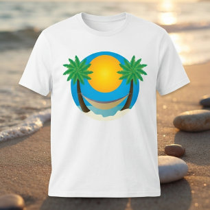 Camiseta Hammock de palmeras de playa