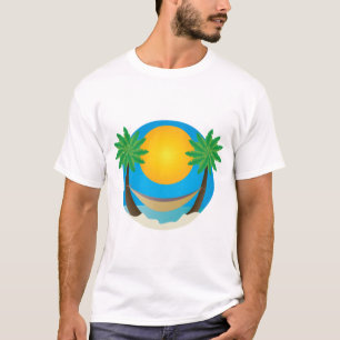 Camiseta Hammock de palmeras de playa