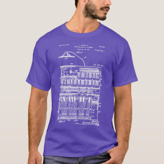 Camiseta Hammond Organ Patent White Ink