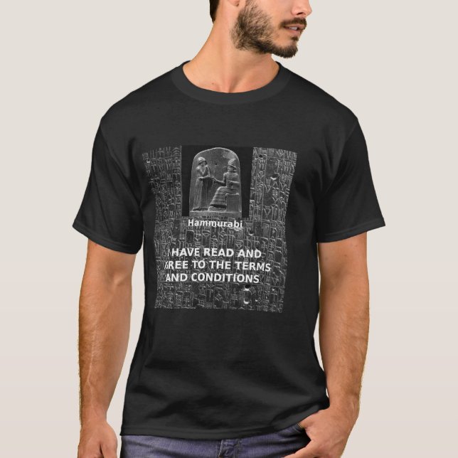 Camiseta Hammurabi, condiciones (Anverso)