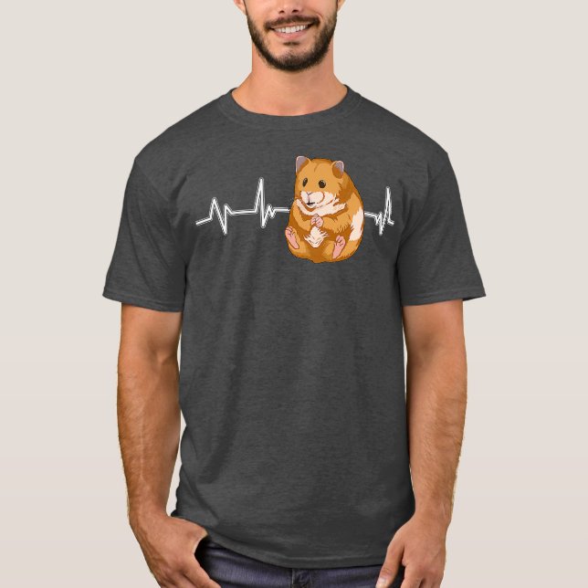Camiseta Hammy Hamster Heartbeat EKG Hamsters (Anverso)