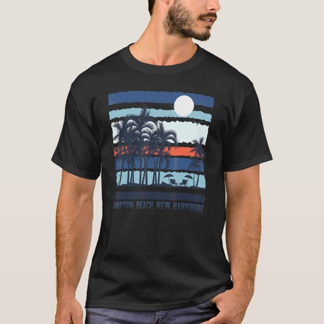 Camiseta Hampton Beach New Hampshire Summer 70's Beach S (Anverso)